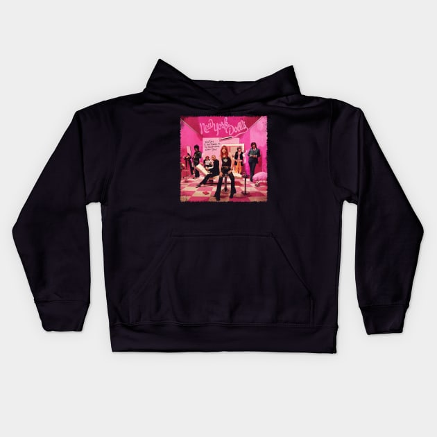 Streetwise Glam New York Dolls' Urban Swagger Kids Hoodie by ElenaBerryDesigns